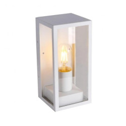 Lampa Ogrodowa VT-837 WALL LAMP(1*E27) MATT WHITE-CLEAR GLASS 8518