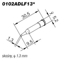 GROT ERSA 1,3mm skośny 0102ADLF13
