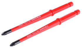 Końcówka wkrętaka rozmiar końcówki: PZ2 Pozidriv Bahco długość ostrza: 100 mm Ostrze wkrętaka