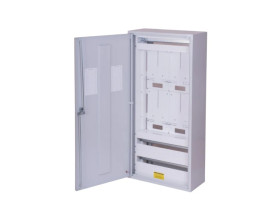 Szafka licznikowa natynkowa 4-liczniki 3F IP30 stalowa 3x25 UNI SYSTEM 550-1200-250 LM