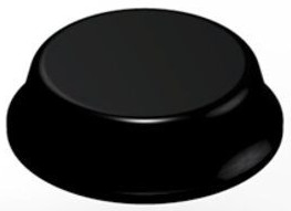 Enclosure feet, straight, PUR, (W x H) 12.7 x 3.5 mm, black, SJ 5012 S