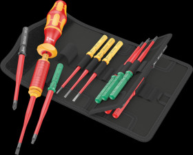 05006605001 Schraubendrehersatz, Wechselklingen, Kraftform Kompakt VDE, 15-t