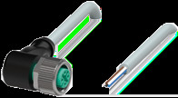 Sensor actuator cable, M12 cable socket, angled, A to open end, 4 pole, 1 m, PVC, gray, 4 A, 204181
