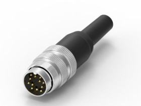 Złącze DIN 12 -pinowe Męski Montaż na kablu 60 V