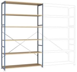 Manuflex RP1345.9006 Moduł podstawowy regału 160 kg (S x W x G) 1470 x 2500 x 1000 mm stal malowany proszkowo srebrne al