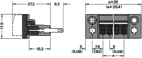Blok zacisków wtykowych 9-pinowe raster: 5.08mm -rzędowe Phoenix Contact Montaż na panelu 320.0 V.