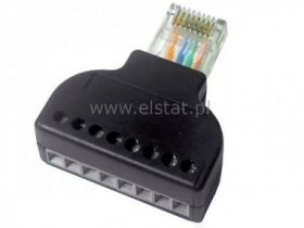 Wtyk sieciowy RJ45 ze złączem śrubowym