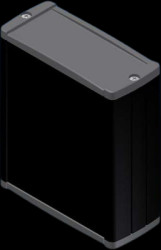 Aluminum Profile enclosure, (L x W x H) 100 x 85.8 x 36.9 mm, black (RAL 9004), IP54, TEKAL 21.29