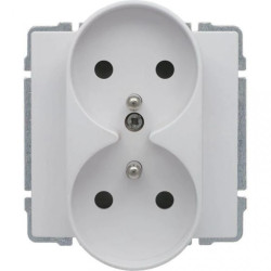 KOS 66 INWEST Gniazdo podwójne z uziemieniem bez ramki 2x2P+Z 16A 250V 600449 /100szt./