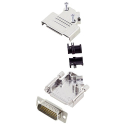 Encitech 6355-8013-02 D-Sub Pin Strip set 26 Pins 45&#xB0; Solder Bucket