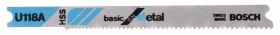 Brzeszczot do wyrzynarki U 118 A, Basic for Metal Bosch Accessories 2608631511 3 szt.