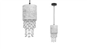 Lampa Wisząca Almeria Silver/Black 1Xe27 Mlp6434 Milagro