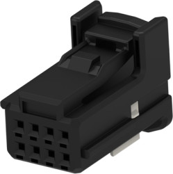 Socket, unequipped, 8 pole, straight, 2 rows, black, 1379659-1