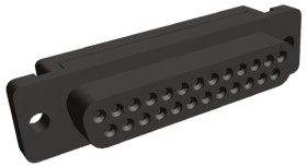 Złącze D-Sub 25-pinowe Żeński Kąt Proste Montaż na kablu raster 2.76mm Złoto na niklu