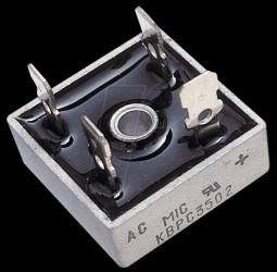 KBPC3501 Bridge rectifier, metal, 70 V AC/100 V, 35 A