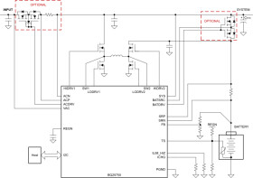 Stand-alone or I²C-controlled 70-V bidirectional buck-boost charge controller with power path