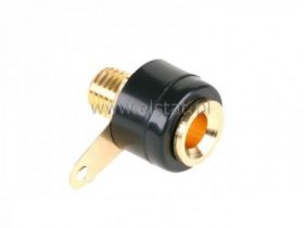 Gniazdo bananowe 4mm 15mm czarne 24.246 złote