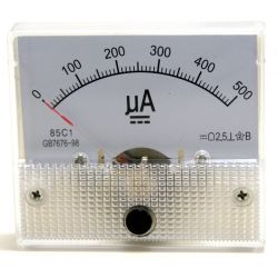 Analogowy amperomierz panelowy 0-500 uA