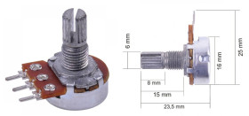 Potencjometr obrotowy B 5k liniowy