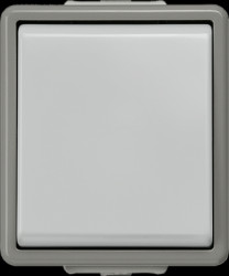 Surface mounted moist room pushbutton, gray, 250 V (AC), 10 A, IP44, 5TD4707
