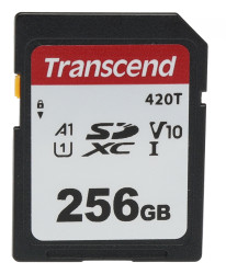 Karta SD SDXC, 256 GB Nie 3D, Transcend SDC420T -25 → +85°C