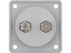 Integro Flow Gniazdo przyłaczeniowe - antenowe TV/SAT mechanizm szary 845632506 HAGER