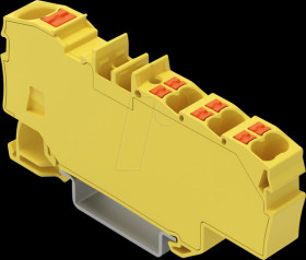2206-8036 Distribution terminal 1x 6 mm²/6x 1.5 mm², yellow