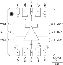 GaAs pHEMT MMIC 1 Watt Power Amplifier, 40 - 43.5 GHz