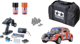 Tamiya MF-01X VW Beetle Rally Szczotkowy 1:10 Model samochodu RC Elektryczny Tor Napęd na wszystkie koła Zestaw ekonomic