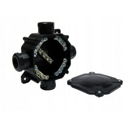 Puszka hermetyczna n/t czarna PG16 IP67 75x75x35mm A.0035C