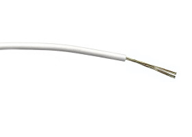 Przewód montażowy 0,2 mm² Biały RS PRO PVC 24 AWG 1 kV AC dł. 500m 7/0,2 mm +85°C