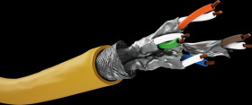 61128 Cat.8.1 installation cable, S/FTP (PiMF), CU yellow, 100 m