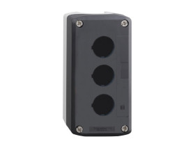 Pusta kaseta sterująca 3 otwory fi22 ciemno szara z jasno szarą bazą plastikowa XALD03 SCHNEIDER ELECTRIC