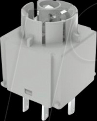 1.20.122.002/0000 RAFIX 16, switching element standard, silver, with lamp socket