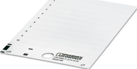 PVC device marker, (L x W) 12.1 x 27 mm, white, carrier card with 30 pcs, 0828798