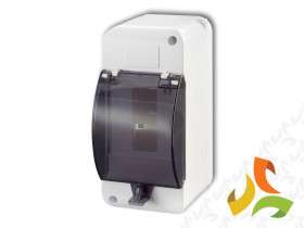 Rozdzielnica natynkowa 3 modułowa 1x3M drzwi transparentne IP30 OB-3K KARLIK