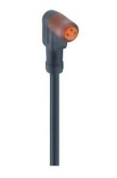 Kabel konfekcjonowany jednostronnie M8 3-PINowy złącze żeńskie kątowe z samoblokujące gwintowane czarny PVC RKMWV 3-06/2 M