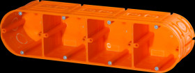 7310104 Flush-mounted device socket, 4-gang, Ø 60 mm, depth 63 mm