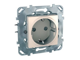 UNICA Gniazdo pojedyncze z uziemieniem schuko piaskowy MGU50.036.25Z SCHNEIDER ELECTRIC