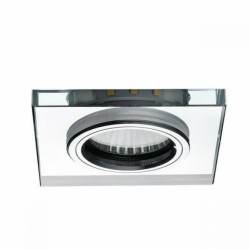 Kanlux oprawa sufitowa wpuszczna SOREN L-SR WW, srebrna, kwadrat z ciepłą taśmą led