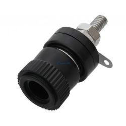 gniazdo banan zacisk laboratoryjny średnica 14mm czarny