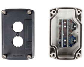 Obudowa kasety 2-otworowa 22mm szara IP65 XALD02