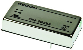 Konwerter DC/DC RP10 EW, Uwe 48V dc, Uwe 18V, Uwy 5V dc, Recom 2 A 10 W -20 °C 85 °C Otwór przelotowy