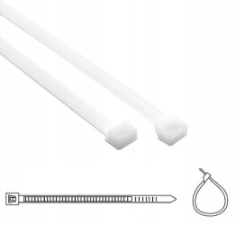 Opaski Kablowe Białe 180X6.8 100 Sztuk