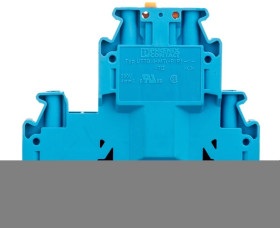 Złączka przelotowa 4-przewodowa z odłącznikiem nożowym 4mm2 niebieska UTTB 4-MT P/P BU 3076015 /50szt./