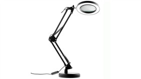 Lampka Biurkowa Kreślarska Led 7W Cct Usb Ściemnialna Luca Czarna 8X Szkło...