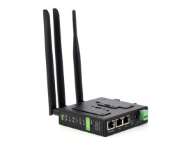Waveshare Industrial 4G LTE Router, multiple VPN protocols support, 3-ch Ethernet Ports, WIFI high-speed internet access, dual Q