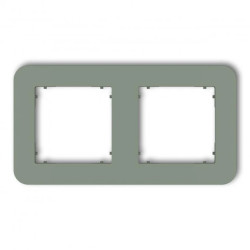 MINI Ramka uniwersalna podwójna zaokrąglona z tworzywa szałwiowy 61MRTZ-2