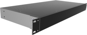 Aluminum enclosure, (L x W x H) 44 x 422 x 203 mm, black (RAL 9005), IP20, RM1U1908VBK