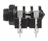 Gniazdo jack 6.3 mono montażowe plastik